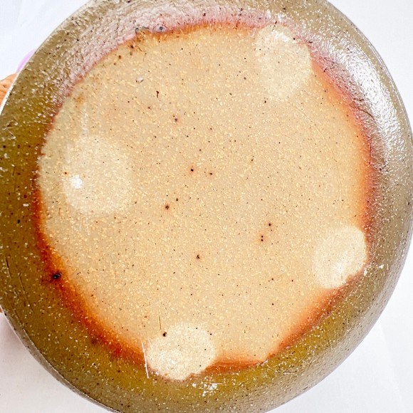 Vintage Rowe Pottery Works Heart Blue Salt Glaze Utensil Crock 1988 Pot Holder - Picture 8 of 13